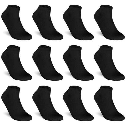 Damen & Herren Sneaker Socken in Schwarz